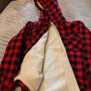 Boston Traders flannel Sherpa jacket.